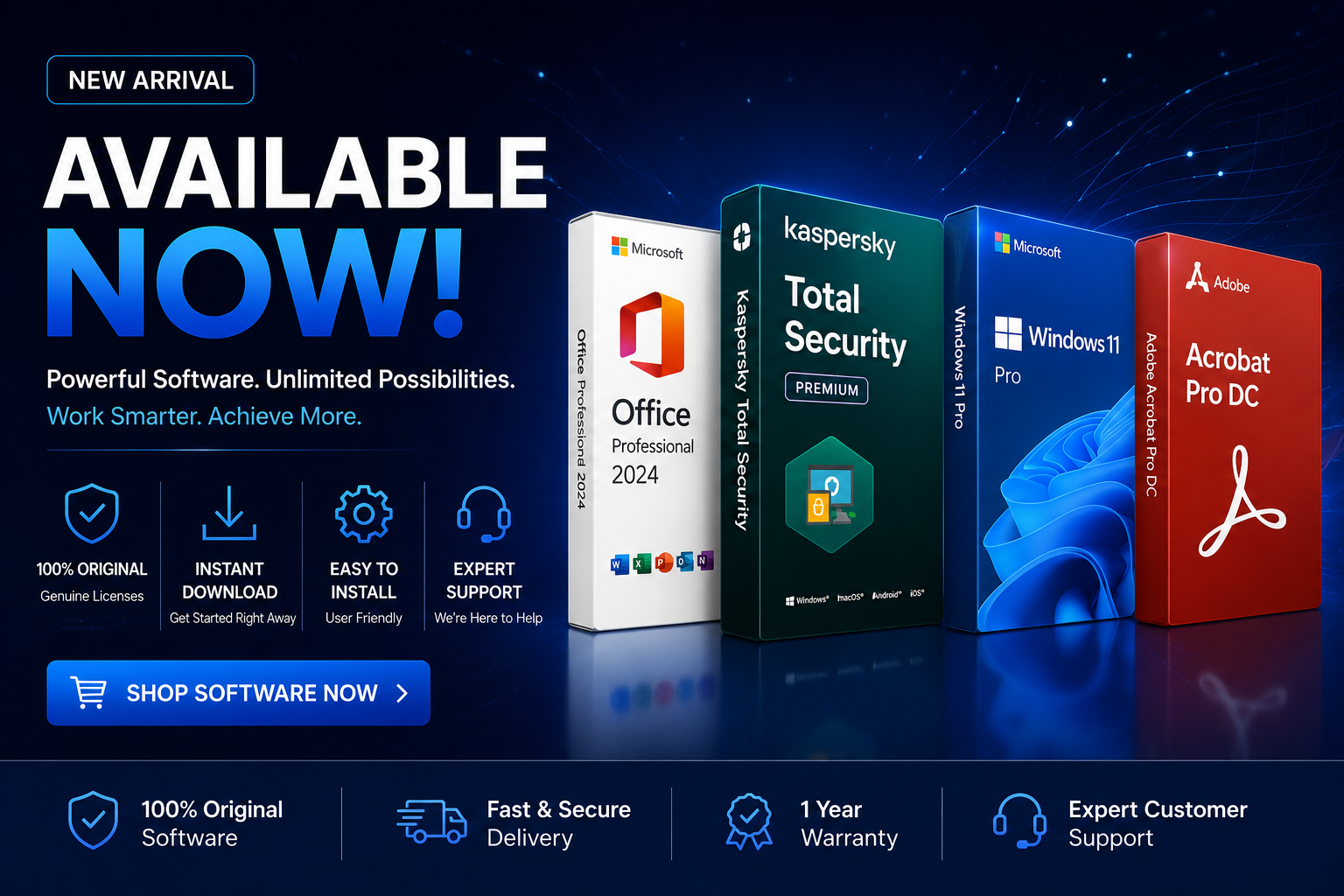 Available now software promotion